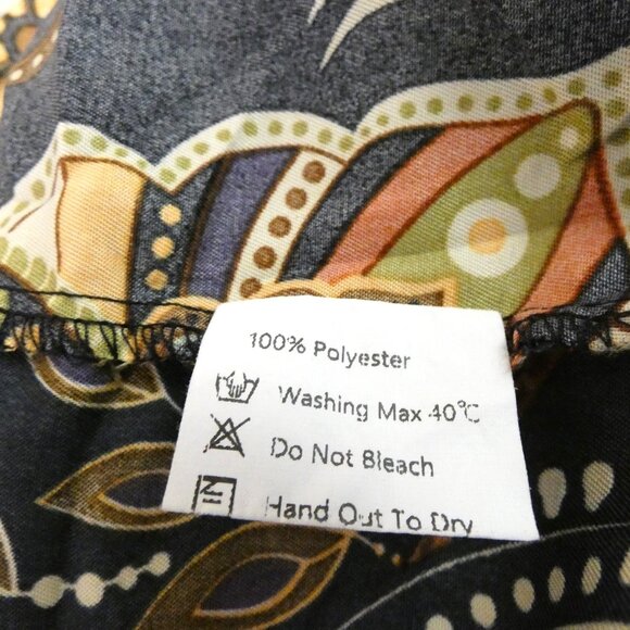 Vintage Men Brown Shirt Size S Abstract Floral 80s 90s Vacation Summer Short Slv - Picture 5 of 7